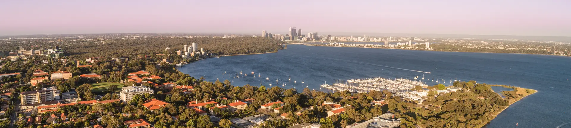 City of Perth at sunset