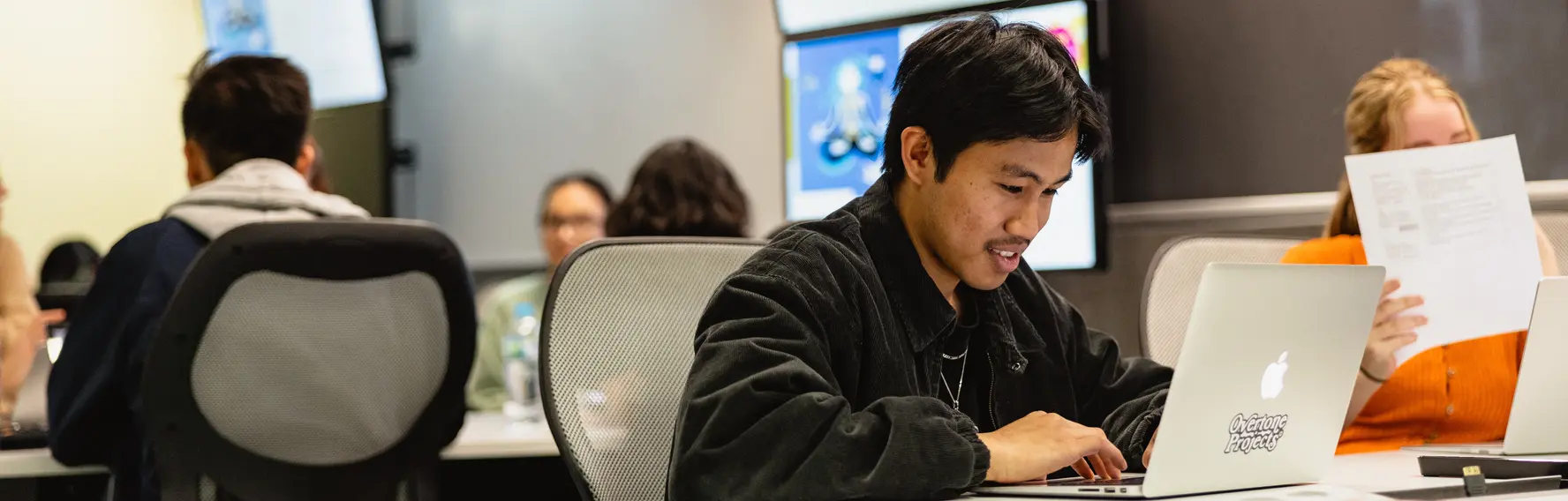 Students studying in the Pathology E-learning suites at UWA Health Campus