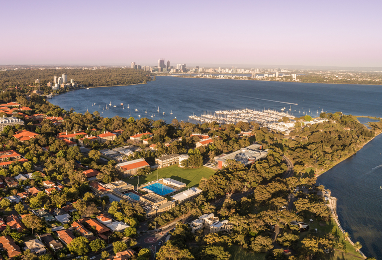 UWA Aerial - Sunset Crawley Perth City.jpg