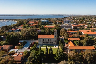 Aerial view Winthrop Hall